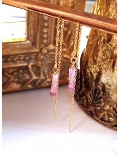 Boucles Luna Tourmaline Rose Les magasins à Paris et en Île-de-France