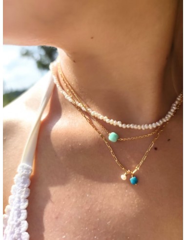 Collier Charlie Amazonite le des métaux précieux