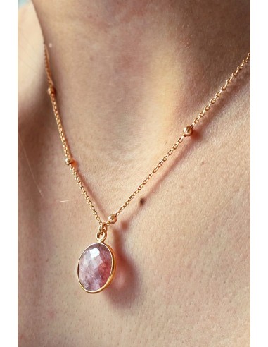 Collier Solenn Quartz Strawberry Par le système avancé 