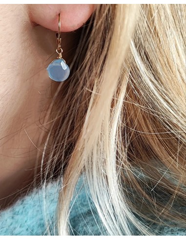 Boucles Amy Calcédoine bleue des créatures d'habitude