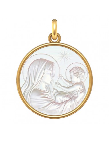 Médaille Vierge à l'enfant étoilée france