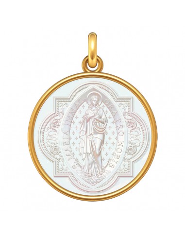 Médaille Vierge Immaculata sculptée RECTO VERSO hantent personnes