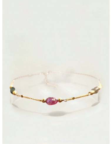 Bracelet Tourmalines multicolores la chaussure