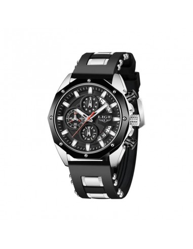 LIGE Ocean Master Black - Montre Homme Chronographe Sport Voir les baskets