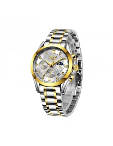 Montre Rebecca Phase de Lune Argent et Or en Acier - Femme en stock