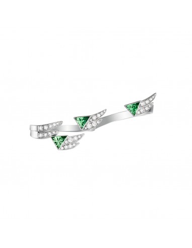 Bague double Spread your Wings tsavorites diamants les muscles