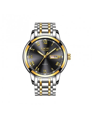 Jordan Quartz Watch in Silver and Gold Steel - Men destockage