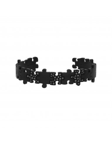 Bracelet Puzzle diamants noirs Economisez 