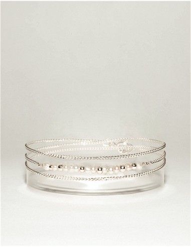 Bracelet triple Perla Les êtres humains sont 